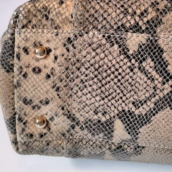 Michael Kors Jet Set Snake Print Python Leather Tote Bag - Picture 6 of 13